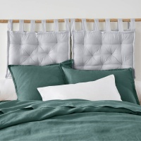 Подушка Для изголовья кровати 100 хлопок Scenario 50 x 70 см серый LA REDOUTE INTERIEURS  фото, kupilegko.ru